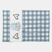 Koken met liefde Gingham Plaid Theedoek (Horizontaal)