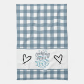 Koken met liefde Gingham Plaid Theedoek (Verticaal)
