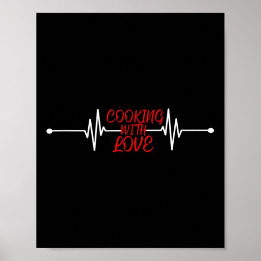 Koken met liefde Grappig Koken Chef Gift Poster (Voorkant)