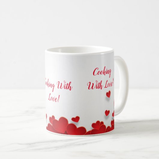 Koken met liefde hart Mok (Voorkant rechts)