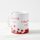 Koken met liefde hart Mok (Voorkant links)