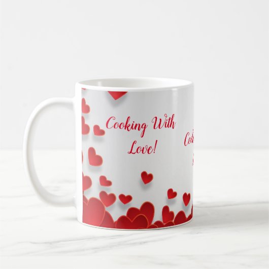 Koken met liefde hart Mok (Links)