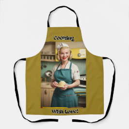 Koken met liefde Olive Adult Schort Black Straps