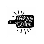Koken met Liefde Rubberstempel (Afrduk)