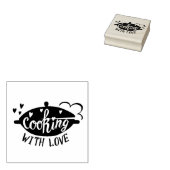 Koken met Liefde Rubberstempel (Gestempeld)