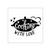 Koken met Liefde Rubberstempel (Afrduk)
