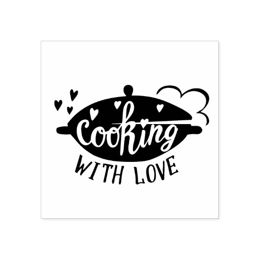 Koken met Liefde Rubberstempel (Afrduk)
