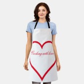 Koken met liefde schort (Gedragen)
