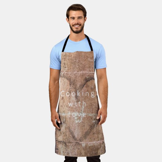 Koken met liefde schort (Gedragen)