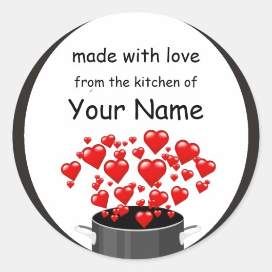 Koken met liefde Sticker (Voorkant)