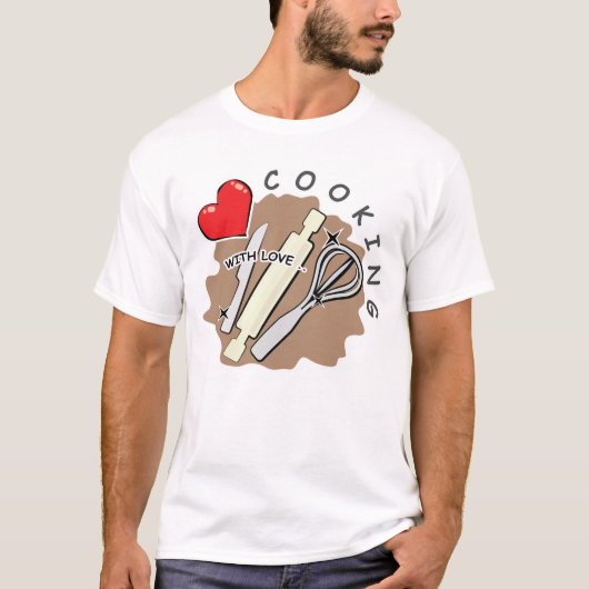 Koken met liefde t-shirt (Voorkant)