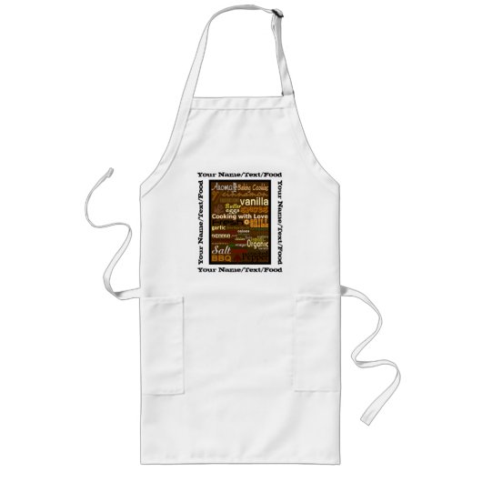 Koken met liefde Word-Art - Personaliseer Schort (Voorkant)