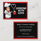 Koken met Love Visitekaartje Contactkaartje (Voorkant / Achterkant)