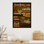 Koken met Love WordArt™-Poster Poster (Keuken)