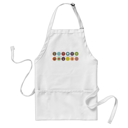 koken met mentale groenten standaard schort (Voorkant)