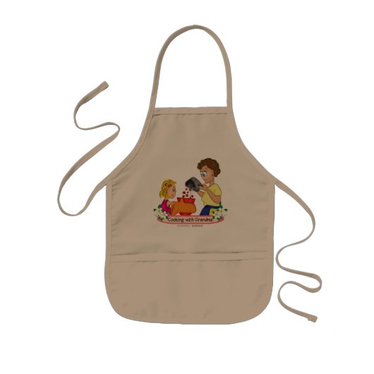 Koken met oma Apron Kinder Schort (Voorkant)