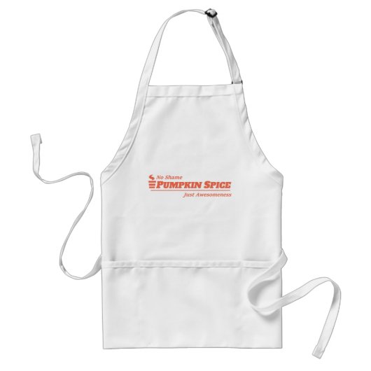 Koken met Pumpkin Spice Slogan Fun Herfst Logo Standaard Schort (Voorkant)