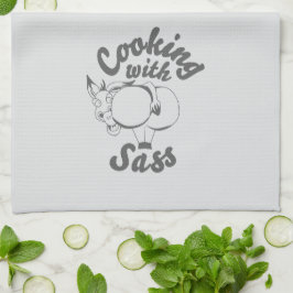 koken met sass keukenhanddoek zachtgrijs