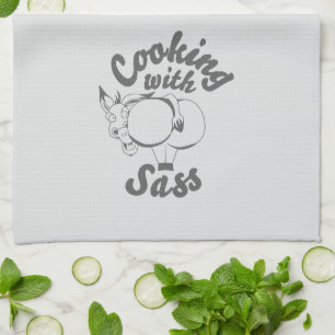 koken met sass keukenhanddoek zachtgrijs
