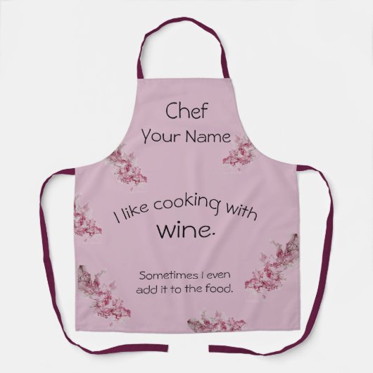 Koken met Schort van wijn (Voorkant)