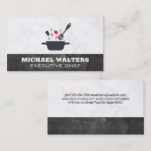 Koken met specerijen in een potje visitekaartje (Voorkant / Achterkant)