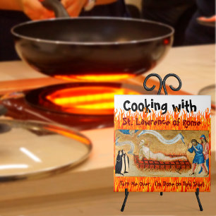 Koken met St. Lawrence van Rome (M 022) Tegeltje