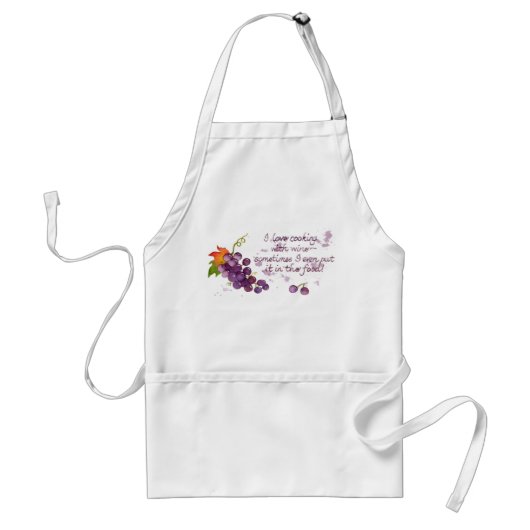 Koken met wijn - Apron Standaard Schort (Voorkant)