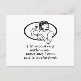 Koken met wijn briefkaart