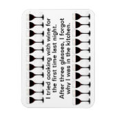 Koken met wijn - Grappig Gezegde op Schort Magneet (Verticaal)