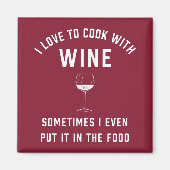 Koken met wijn magneet (Voorkant)