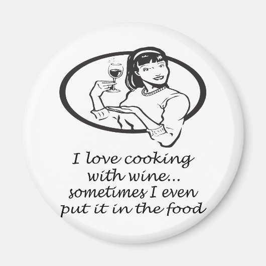 Koken met wijn magneet (Voorkant)