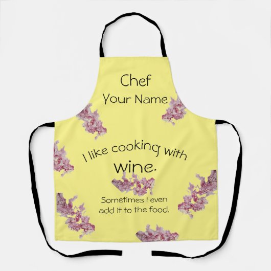 Koken met wijn schort (Voorkant)