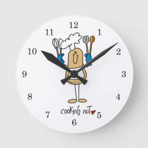 Koken Noten T-shirts en Cadeaus Ronde Klok