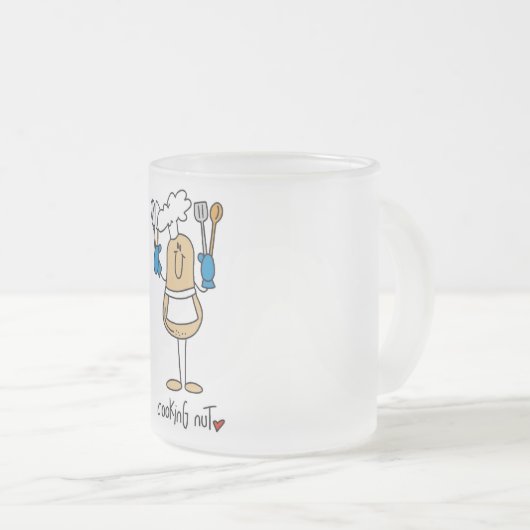 Koken Nut Tshirts en geschenken Matglas Koffiemok (Voorkant rechts)