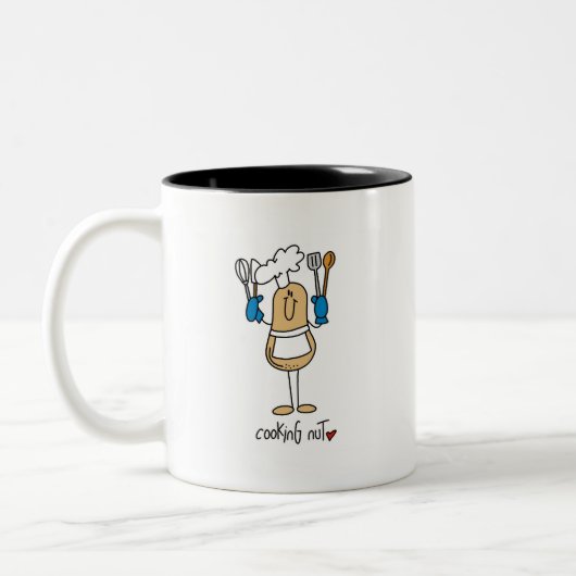 Koken Nut Tshirts en geschenken Tweekleurige Koffiemok (Links)