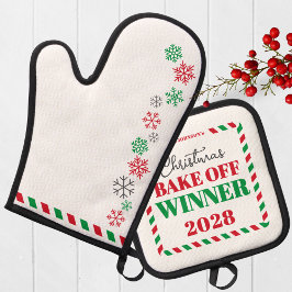 Koken of bakken Vakantie Wedstrijd Winnaar Prijs Ovenwant & Pannenlap Set