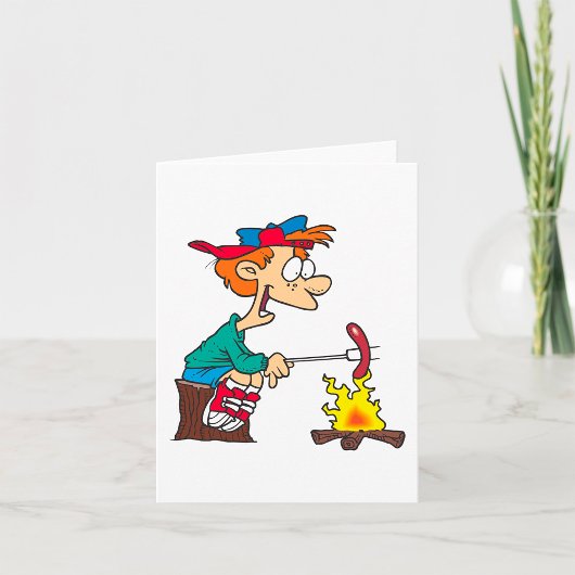 Koken op een kampvuur kaart