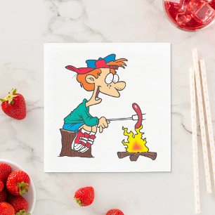 Koken op een kampvuur servet