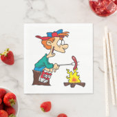 Koken op een kampvuur servet (Insitu)