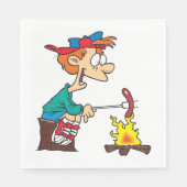 Koken op een kampvuur servet (Voorkant)