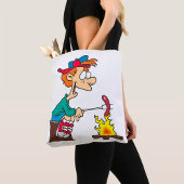 Koken op een kampvuur tote bag