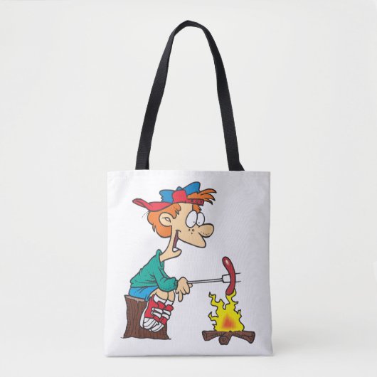 Koken op een kampvuur tote bag (Voorkant)