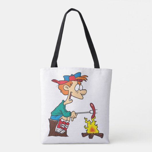 Koken op een kampvuur tote bag (Achterkant)