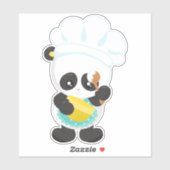 Koken Panda, bakken Panda, Schort, Whisking Bowl Sticker (Vel)