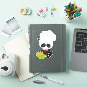Koken Panda, Bakkende Panda, Cute Panda, Bowl Sticker (iPad Cover)