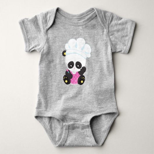 Koken Panda, Bokend Panda, Cute Panda, Whisk Romper (Voorkant)
