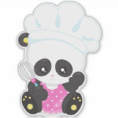 Koken Panda, Bokend Panda, Cute Panda, Whisk Sticker (Voorkant)