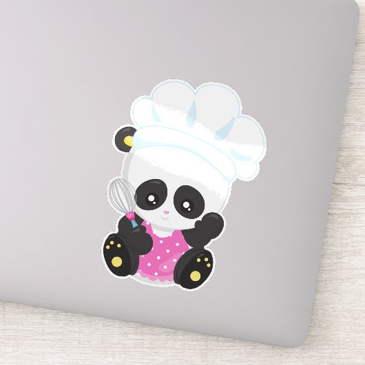 Koken Panda, Bokend Panda, Cute Panda, Whisk Sticker (Detail)