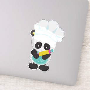 Koken Panda, Bokend Panda, Schort, Rolling Pin Sticker