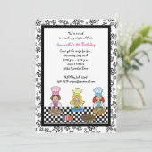 Koken Party Meisjes Bakken Kinderen Verjaardag Kaart (Staand voorkant)